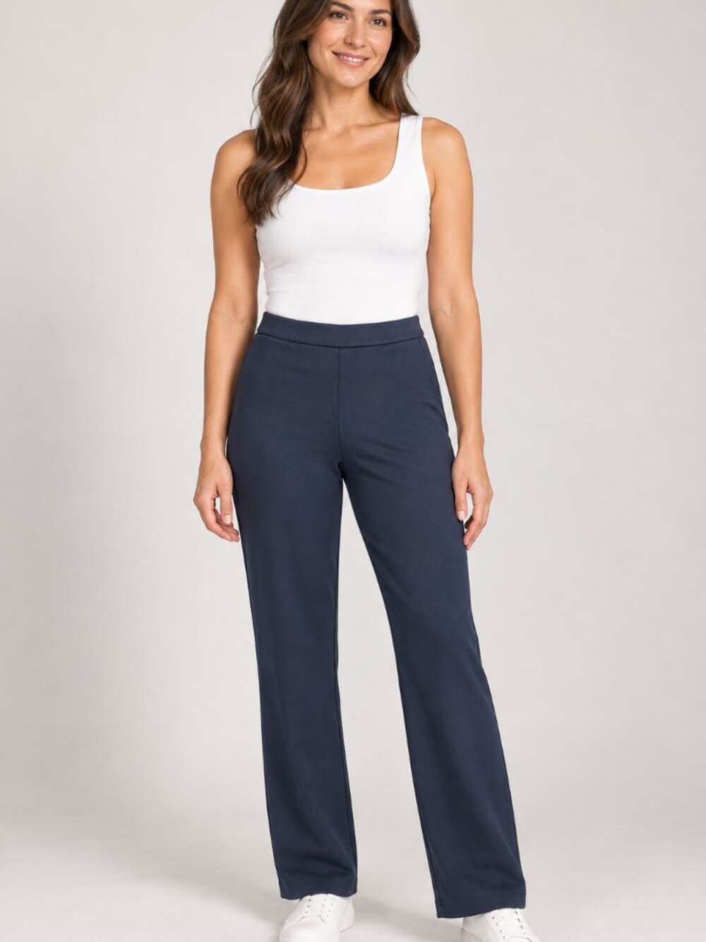 Jules & Leopold 16 Blue Pull-On Straight Leg Pants Minimalist Workwear